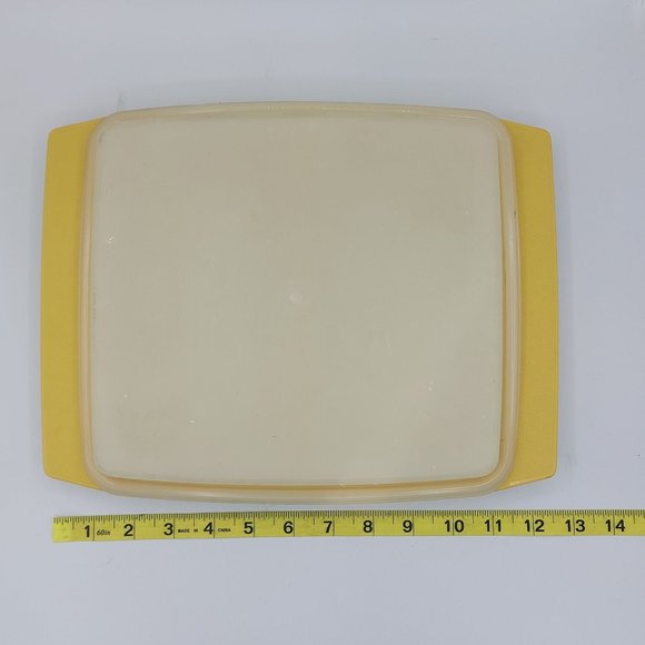 Vintage Tupperware 723 Harvest Gold 16 Deviled Egg Keeper Carrier 2 Tray & Lid - Picture 2 of 10